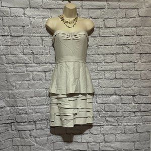 BCBGMAXAZRIA Multi-layered Dress Stone/Gray Sz 4